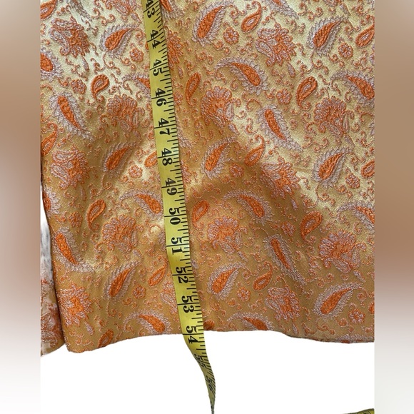 Mint 60’s Empire Waist One Shoulder Floral Brocade Tapestry Draped Maxi S Stun - Picture 4 of 16